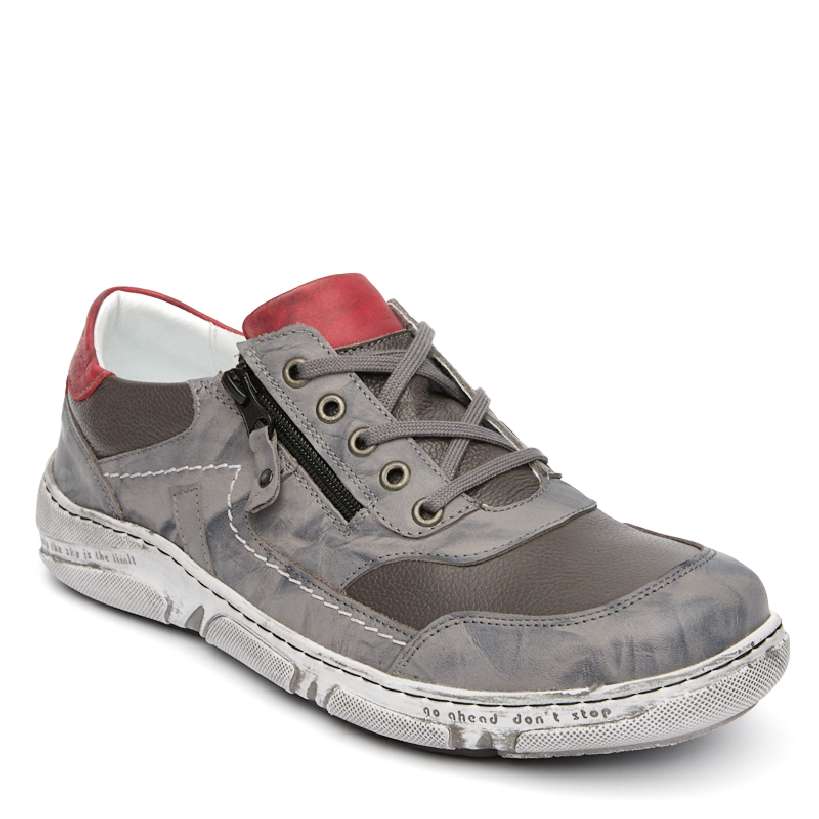 5639-7-1 Полуботинки муж.кожа-кожа серый